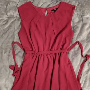 Berry Cap Sleeve Short Dress